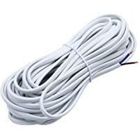 Los mejores  - KingYH 10M Cable Eléctrico Blanco 2 Núcleos 0-75 mm² Cable Flexible PVC Alambre de Cobre de Alta Resistencia a la…